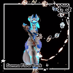 ⋆°•☁︎ Somna Flow Pack ⋆°•☁︎ Furality Somna 3 pack Ribbons, Fan ⋆°•☁︎ VrChat Asset