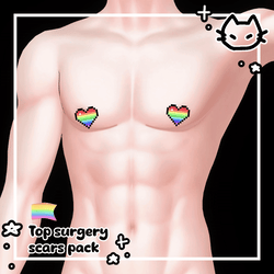 🏳️‍🌈 Top Surgery Scars Pack 🏳️‍🌈 FREE 🏳️‍🌈 VRBase Andro, VRBase Eboy, Zinpia RP 🏳️‍🌈
