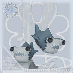 Hammerhead Shark Slippers - Server Free