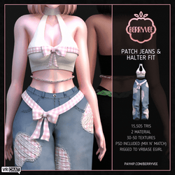 PATCH JEANS & HALTER FIT | RIGGED | VRCHAT ASSET