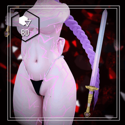 Rumi's Demon marks (Egirl) and sword (K-Pop hunters)