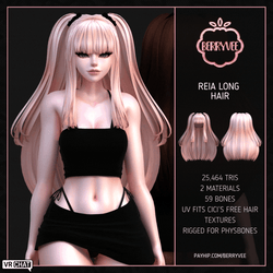 REIA LONG HAIR | RIGGED | VRCHAT ASSET