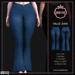 HALLIE JEANS | RIGGED | VRCHAT ASSET