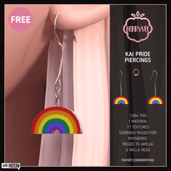 KAI PRIDE PIERCINGS | RIGGED | VRCHAT ASSET [FREE]