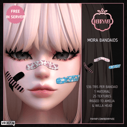 MORA'S BANDAIDS | RIGGED | VRCHAT ASSET [FREE IN SERVER]