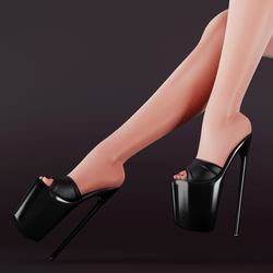 OBSIDIAN KISS HEELS : LIMITED DROP