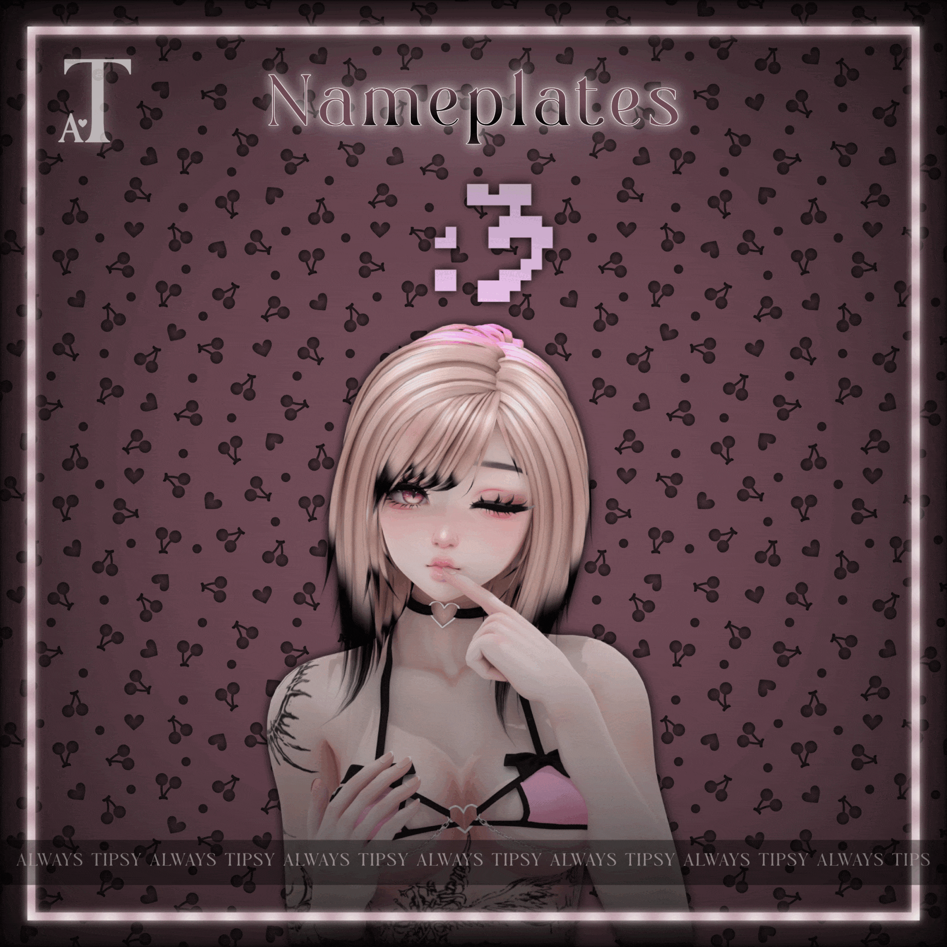 Nameplates; [ 19 Words/Server Free ] ♡