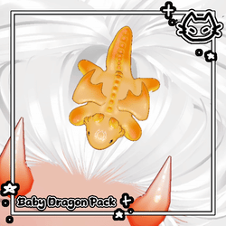 🐲 Baby Dragons Pack 🐲 Animated head pet, mouth charm, horns 🐲