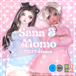 Momo & Sana by Chaerii 💗 VRCFT | PC | OPTI Avatars