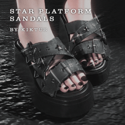 Star Platform Sandals | kiktus