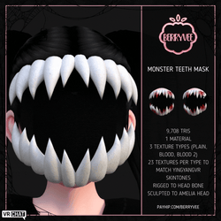 MONSTER TEETH MASK | RIGGED | VRCHAT ASSET
