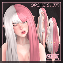 Orchid's Long Styled Hair for VRChat