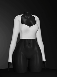 Basic Top (long Sleeve Crop Top)