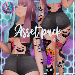 CUTE AND SPOOKY TATS V1 - 4 | ASSET PACK