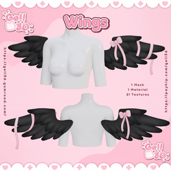 Wings (#5) Angel Ribbon Bow - VRChat Asset
