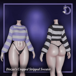 Dinzee's Cropped Stripped Sweater