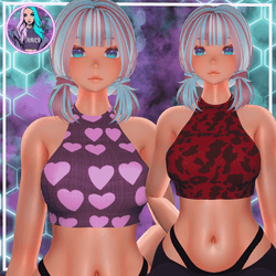 TANK TOP | 4O + TEXTURES | RIGGED ANIME | SLIMFIT | EGIRL | ZINFIT