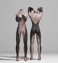 (Akii,E-boy,E-Girl,Hazie, SlimFit )Black Serpent’s Veil tattoo texture  No skin