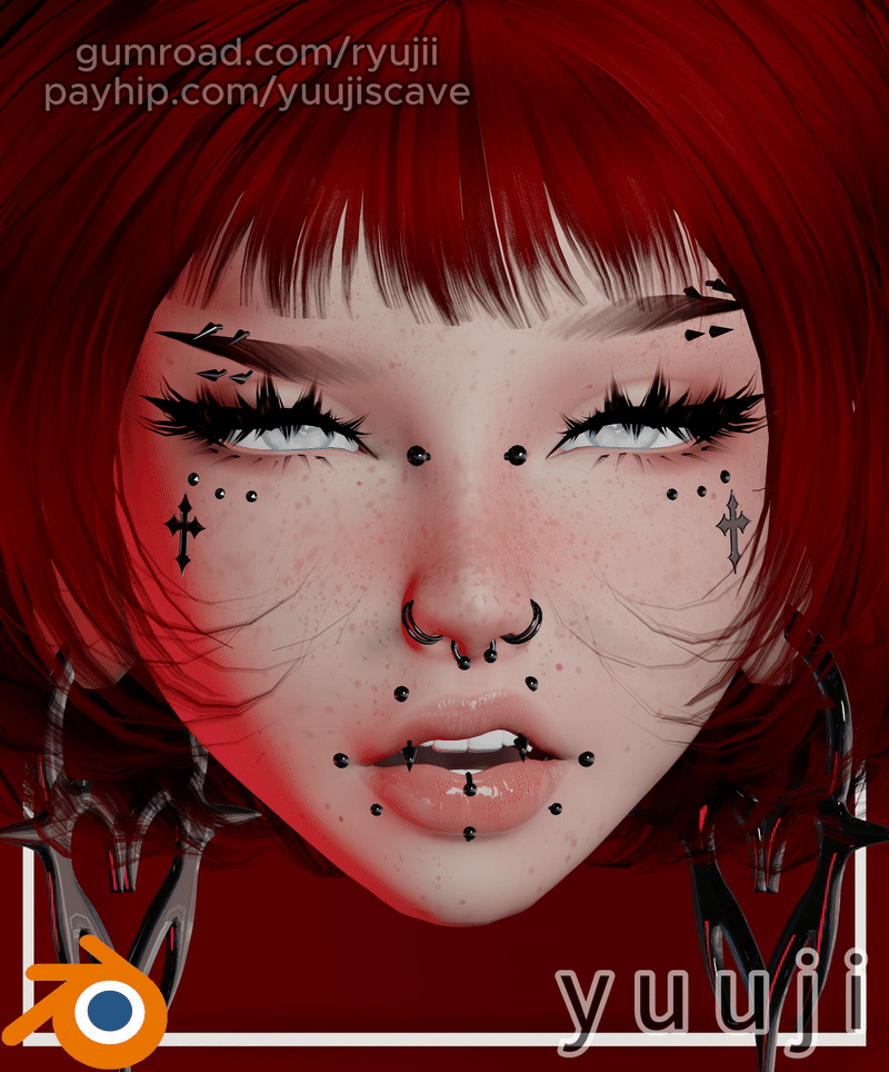 | Mega Facial Piercing Pack | Amour head