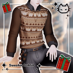⋆⁺₊❅🎁 Male Sweater Outfit 🎁 ❅⁺₊⋆ Outfit Set 🎁 ❅⁺₊⋆ Christmas Outfit, Akii base