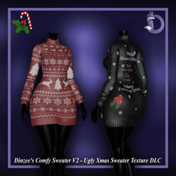 Dinzee's Comfy Sweater V2 - Ugly Xmas Sweater Texture DLC (FREE IN DISCORD SERVER)