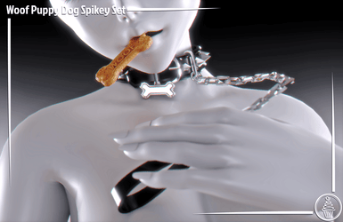 Woof Puppy Dog Spikey Set (3D Model Asset)(Commercial license)