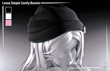 Loose Simple Comfy Beanie (3D Model Asset)(Commercial license)