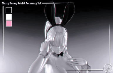 Classy Bunny Rabbit Accessory Set (3D Model Asset)(Commercial license)
