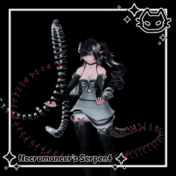 💀🐍 Necromancer's Serpent 🐍💀 Skeleton Snake Flow Ribbon 🐍💀 Spine Ribbon