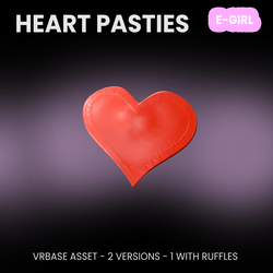 Heart Pasties | 1 With Ruffles | VRChat Asset | E-Girl