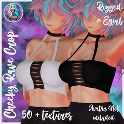 CHEEKY RAVE CROP | RIGGED EGIRL FLAT/HEELED