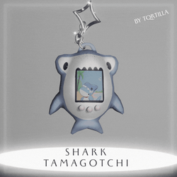 𝜗𝜚⋆₊˚ Shark Tamagotchi Keychain~