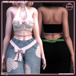 Patch Jeans & Halter Fit