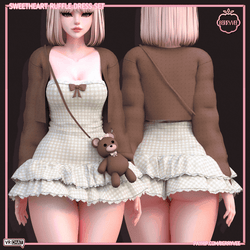 Sweetheart Ruffle Dress Set