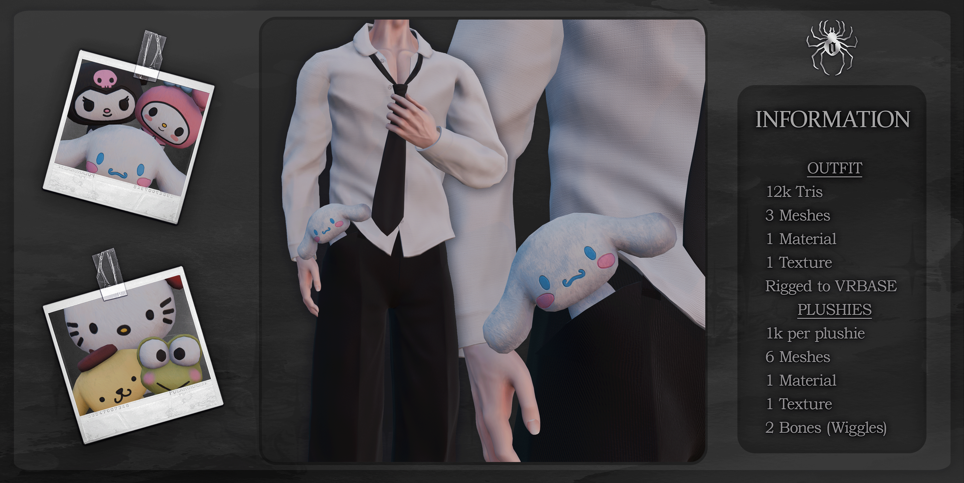 Sanrio Pocket Plushies Formal Outfit Set