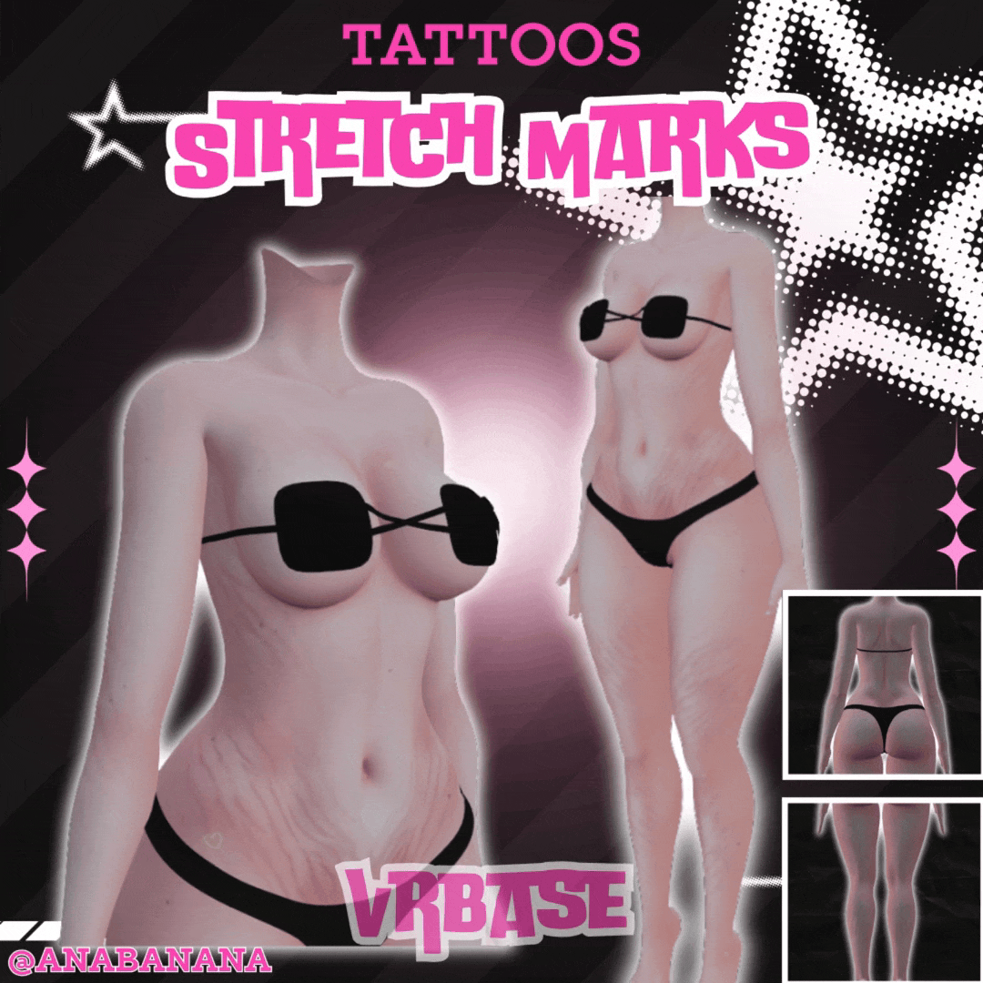 ❤️ Stretch Marks Tatts | Multi-Base Compatible