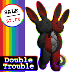 Double The Trouble | Two Headed Bunny Plushie