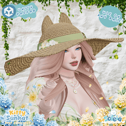 Kitty Sunhat (Rigged) - Spring/Summer - Any Base/Unity Ready