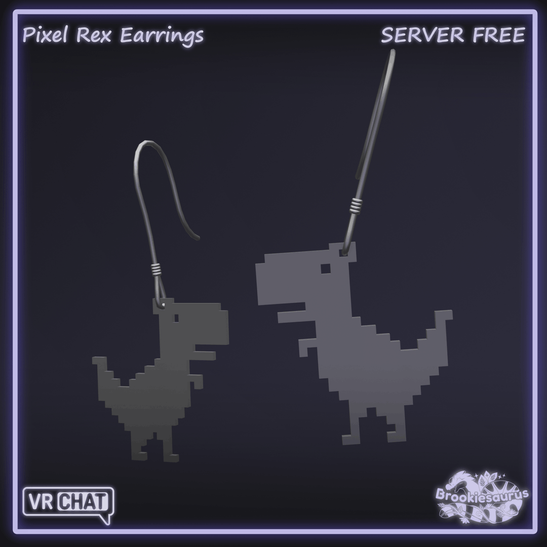 Pixel Rex Earrings - Server Free