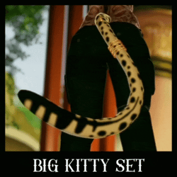 Big Kitty Set - VRChat Leopard / Cheetah / Lion / Big Cat Tail and Ears