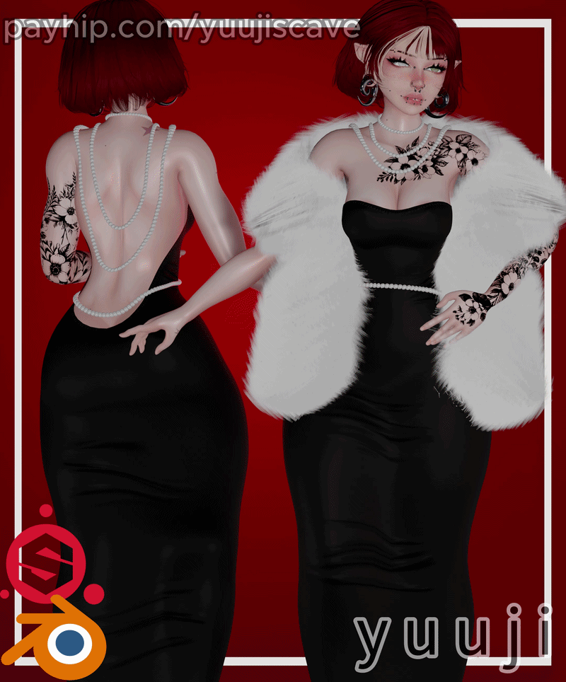 | Elegant Dress | YS. 033 -Vrchat Asset-