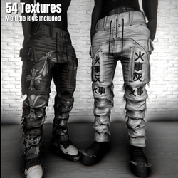 K10 Laced Frayed Pants by KC