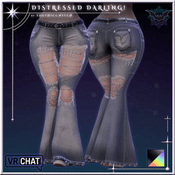 Distressed Darling | Flared Jeans Male & Female