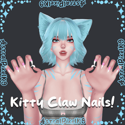 ✦ Kitty Claw Nails (Low Poly)