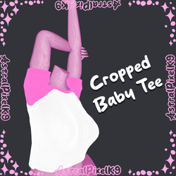 ✦ Cropped Baby Tee (Medium Poly)