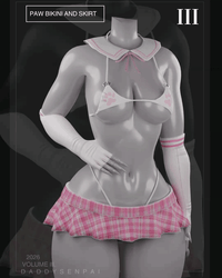 PAW BIKINI AND SKIRT