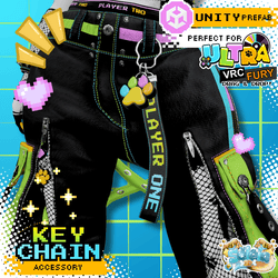 ULTRA Keychain - Player One & Two, etc. - Match Your Duo! - Unity Prefab