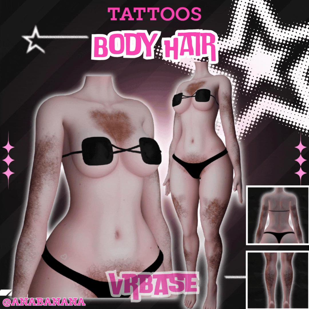 💈 Body Hair Tatts | Multi-Base Compatible