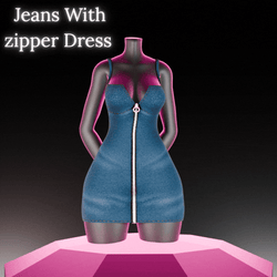 ★ Jeans With zipper Dress ★