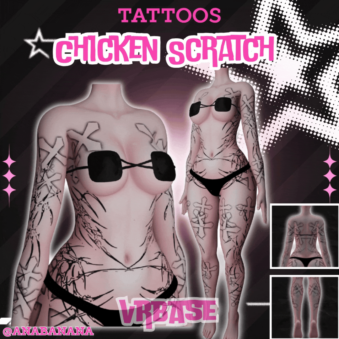 π Chicken Scratch Tatts | Multi-Base Compatible